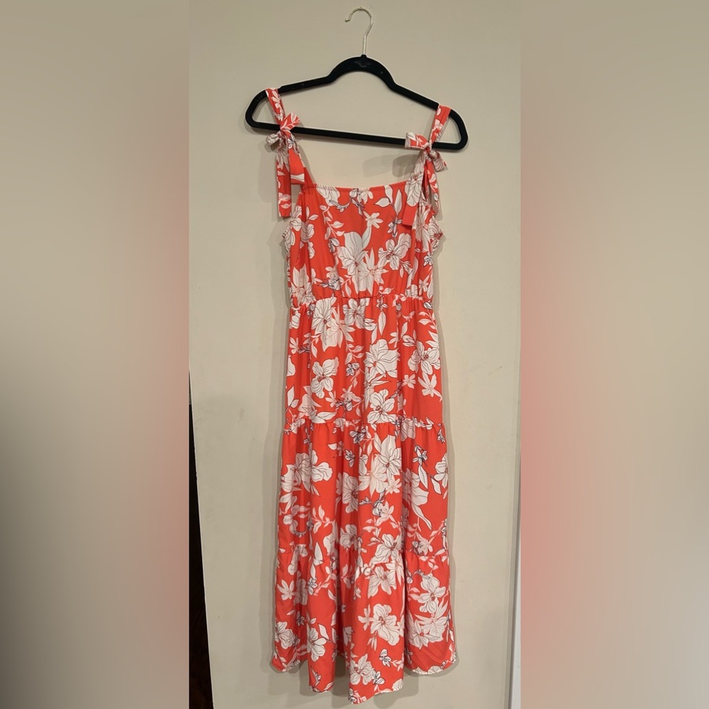 Coral Floral Dress